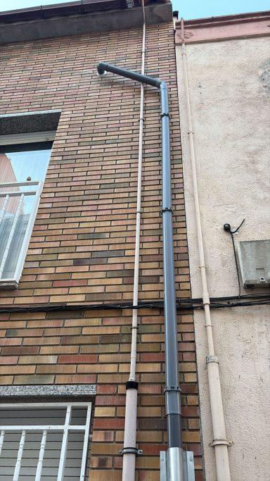 cambio de bajarte por exterior con remate metalico